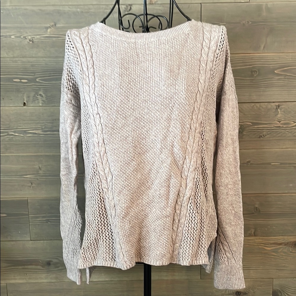 American Eagle Outfitters Cream Cable Knit Sweater